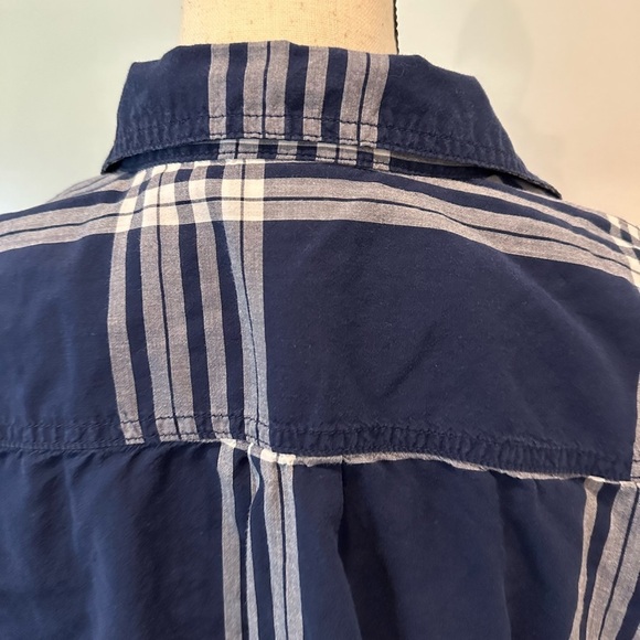 St Johns Bay Striped Long Sleeve  Shirt Dark Blue Collared L EUC - Picture 4 of 8